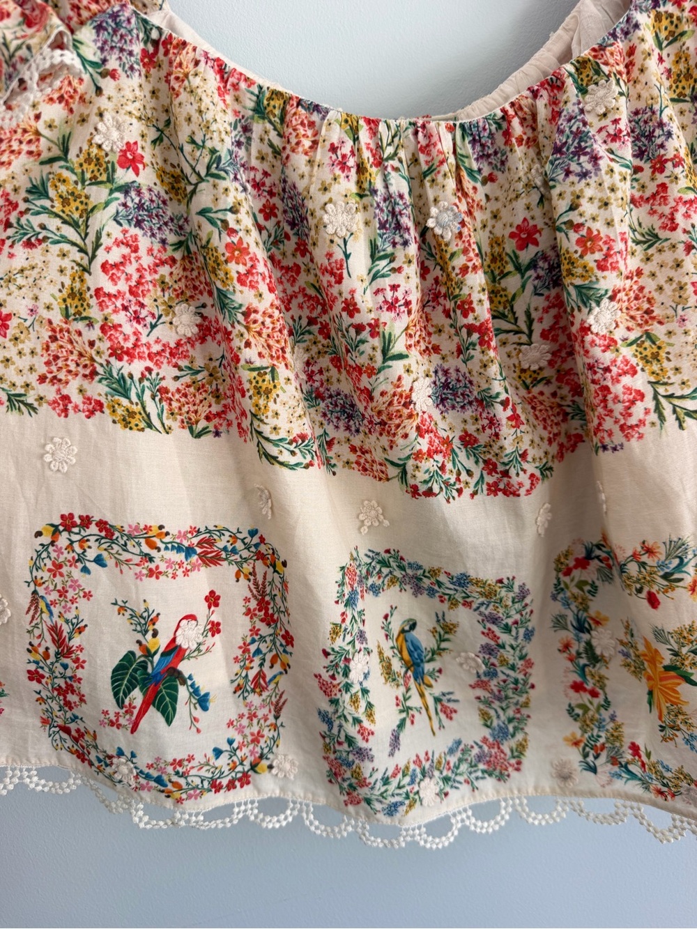 FARM Rio Delicate forest Scarves Square-Neck Top - Picture 6 of 10
